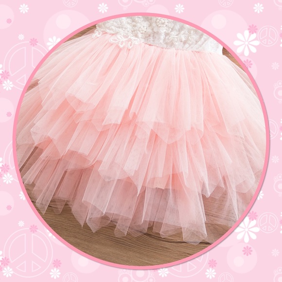 👼🏼New Girl’s Fancy Beaded Bodice & Layered Dress - Picture 4 of 7